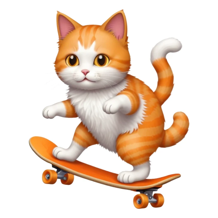 Cat on a Skateboard  sticker