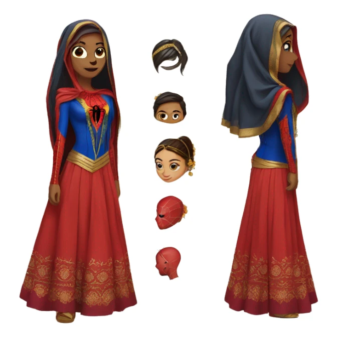 Spider-Man in ghagra sticker