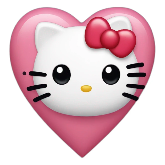 Hello kitty heart sticker
