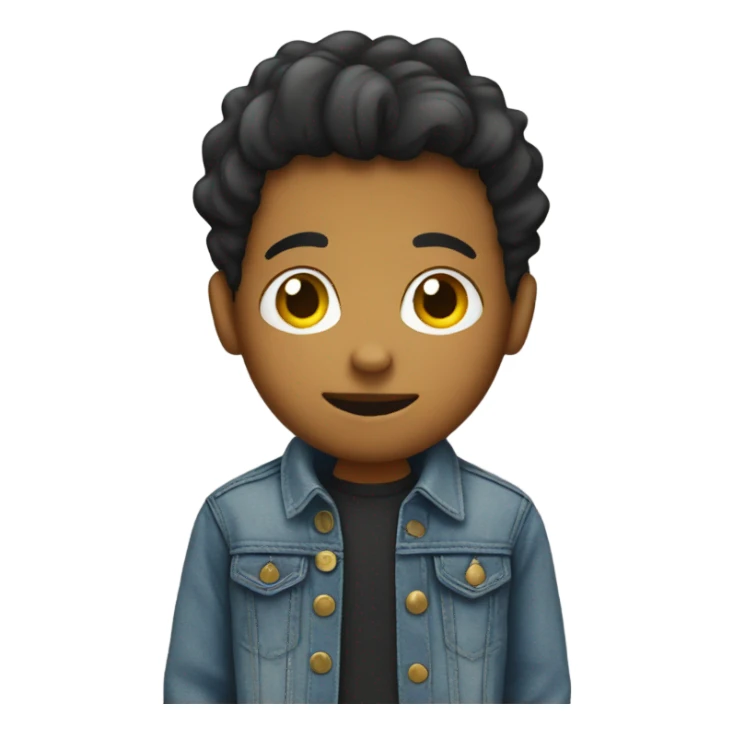 mysterious boy in denim jacket sticker