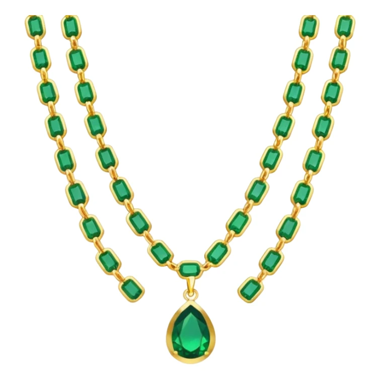 emerald necklace sticker