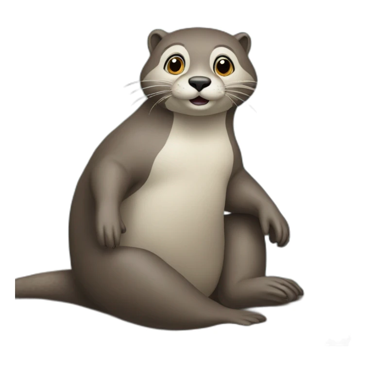 Paresseux sur une loutre sticker