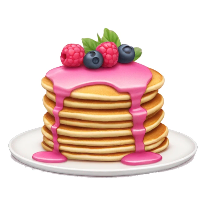 pancakes light pink berry sticker
