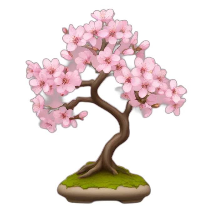 miniature bonsaï tree cherry blossoms sticker