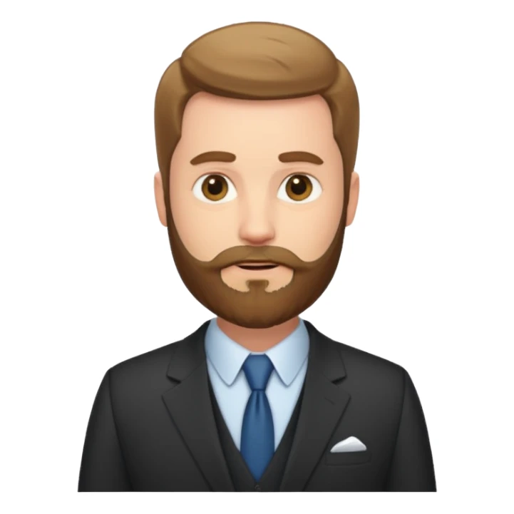 white man businessman with beard sticker