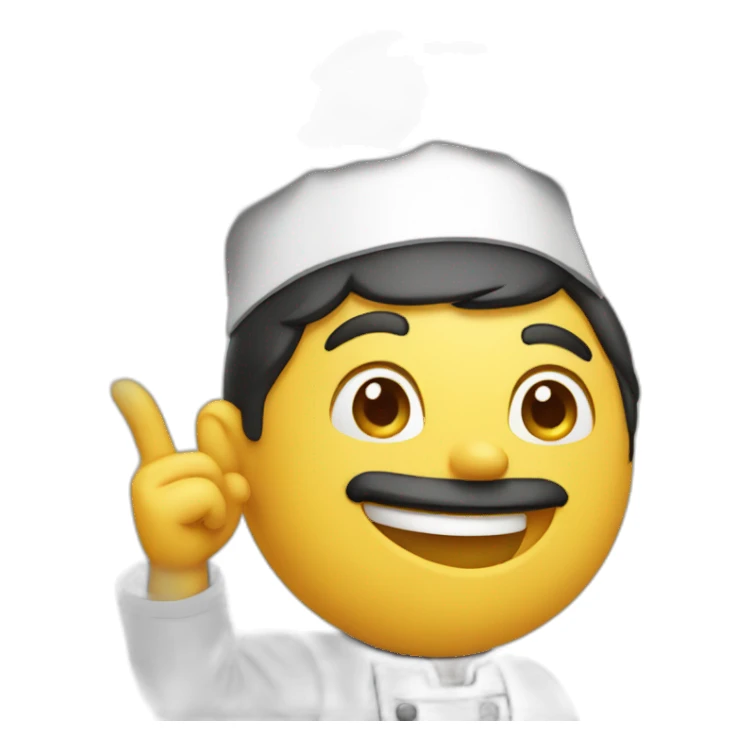 chef blowing a kiss sticker