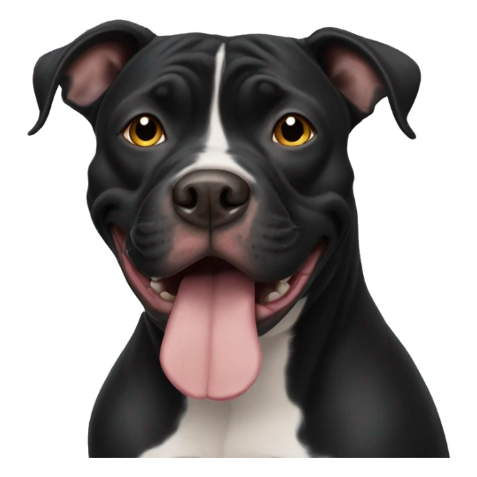 Stinky black pitbull  sticker