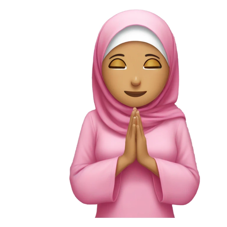 Muslima praying sujood pink sticker