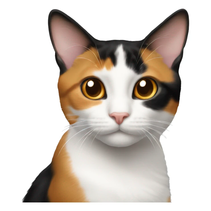 black-Orange-white tail tip-calico-cat sticker