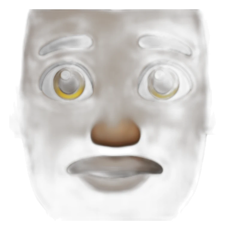 Kinky guy with makeup sticker