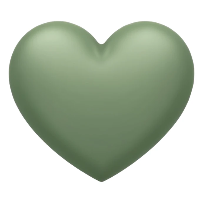 Sage green heart  sticker