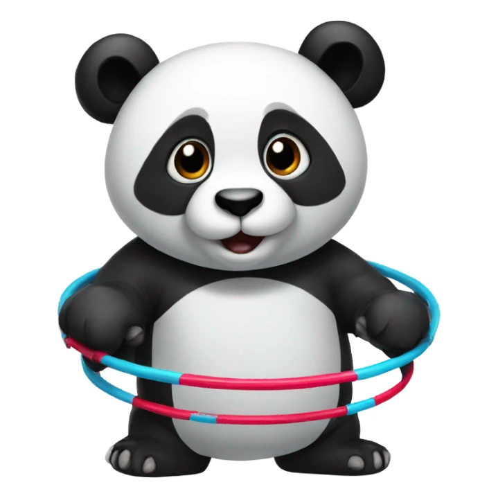 Panda with hoops sticker