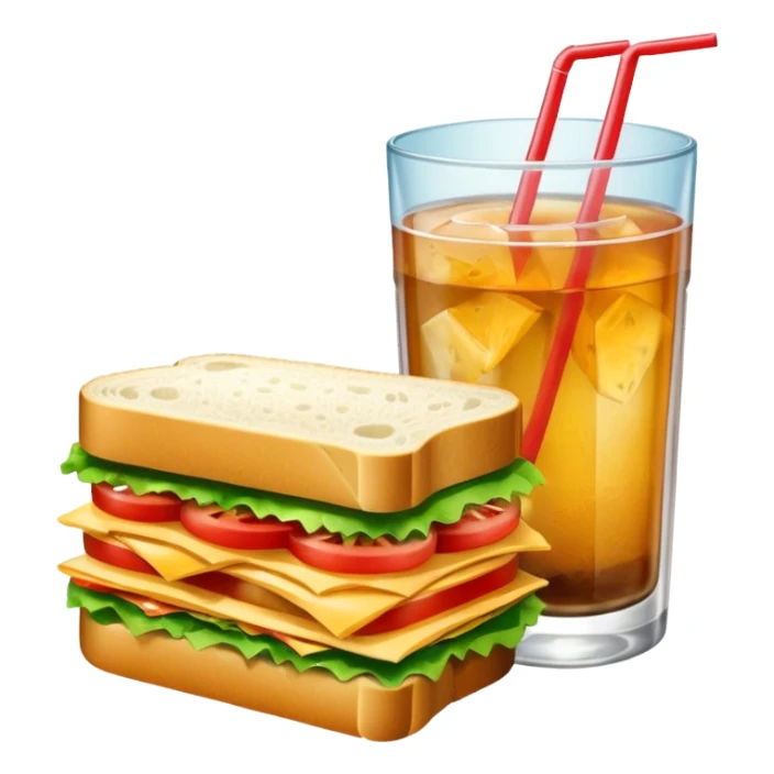 sandwiche and drink sticker