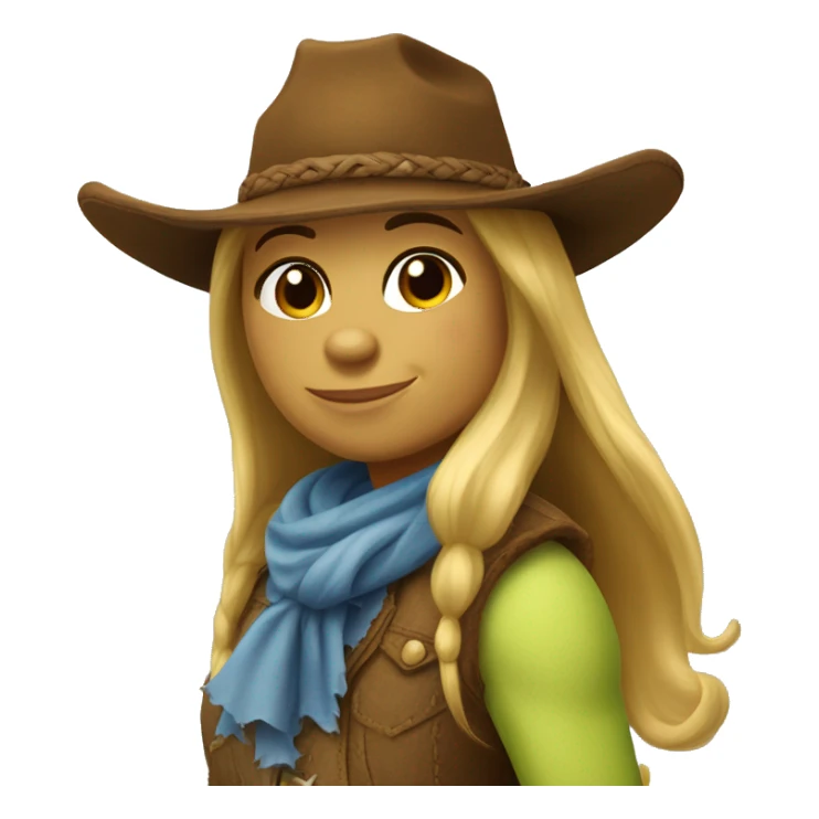 shrek com juliete e chapéu de cowboy sticker