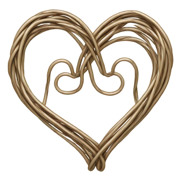 Wire heart sticker