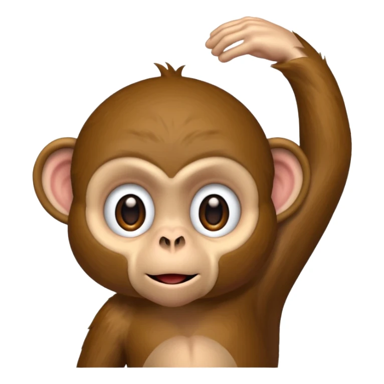 MONKEY LOOKING UP  sticker