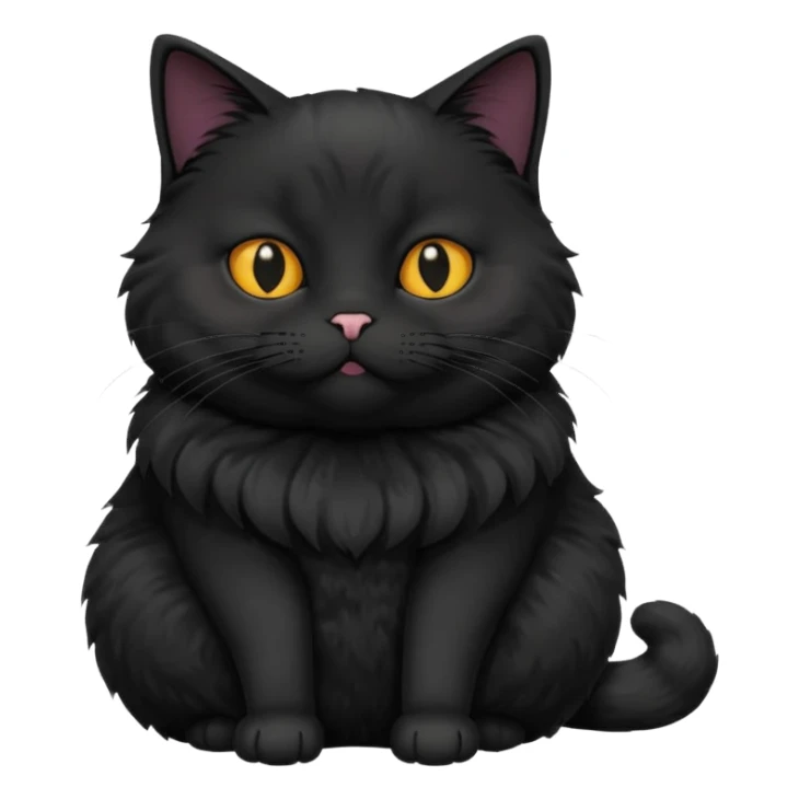 A fat cat black sticker