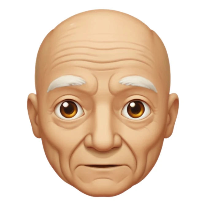 Old man bald sticker