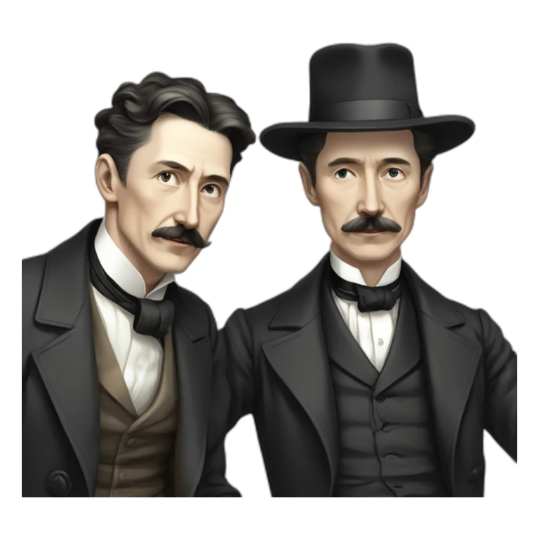 Nicolas tesla avec satoru gojo sticker