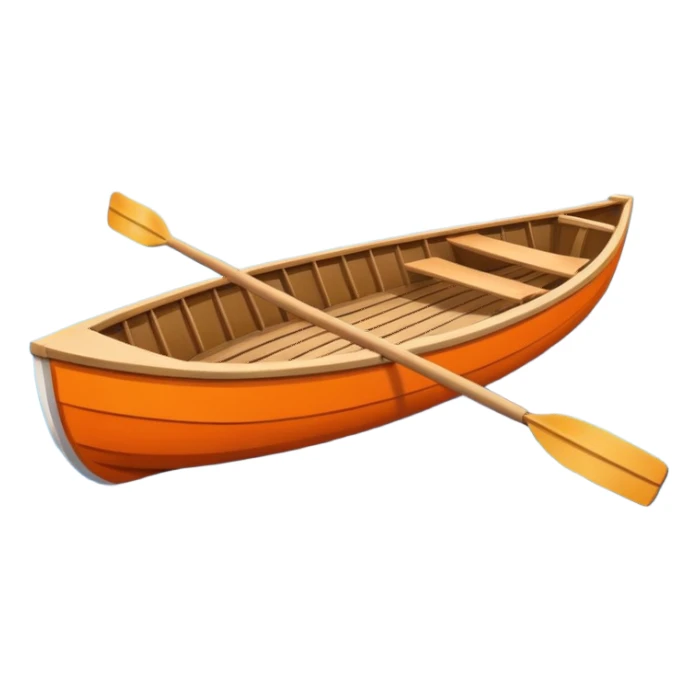 Rowing boat on sunset with pontoon in the background sticker