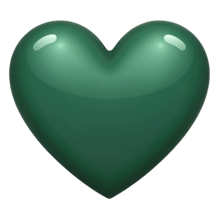 Dark green heart sticker