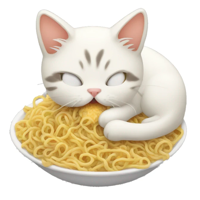 Cat eat ramens sticker