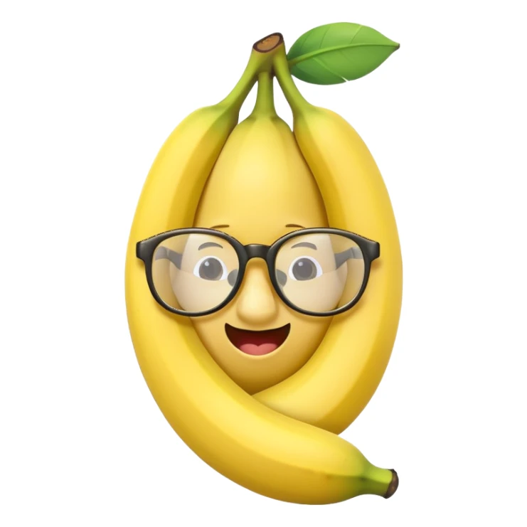 banana with glasses sticker