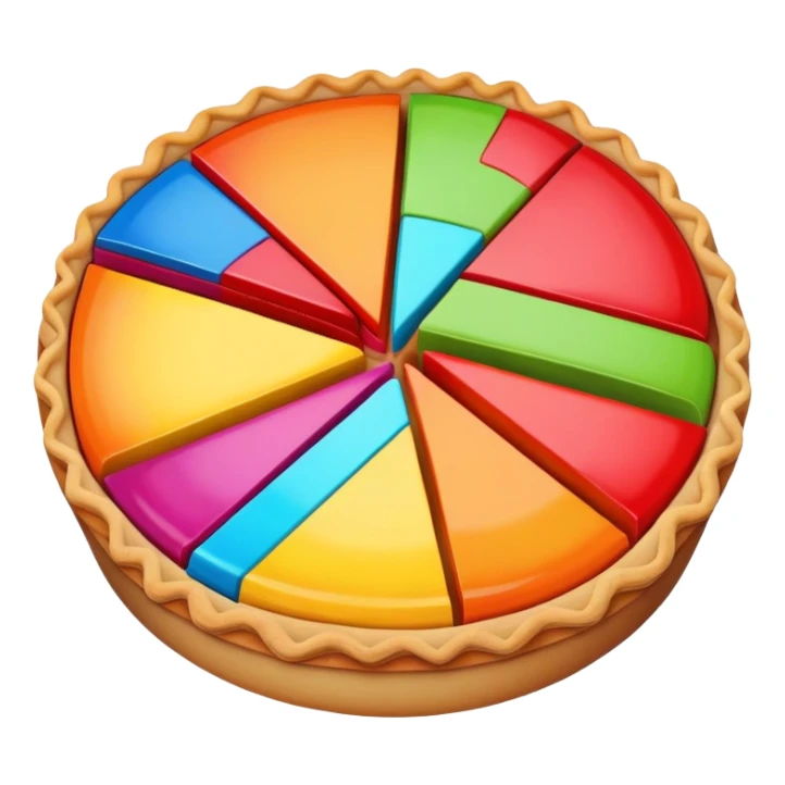 colorful pie chart sticker