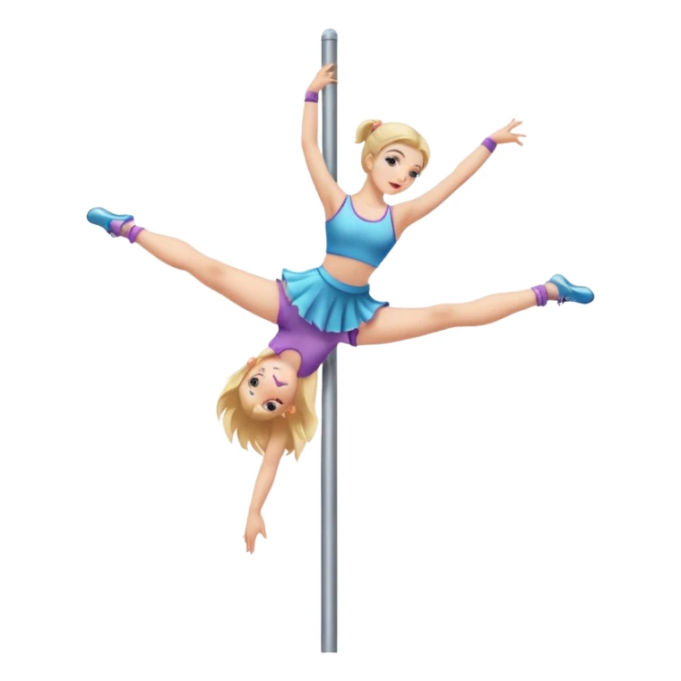 Girl pole dance  sticker