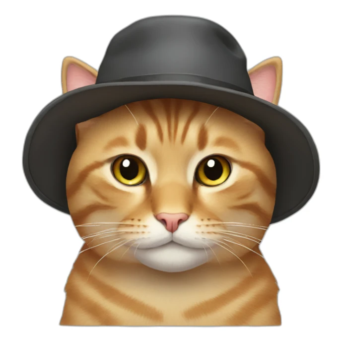 cat with 3 hats sticker