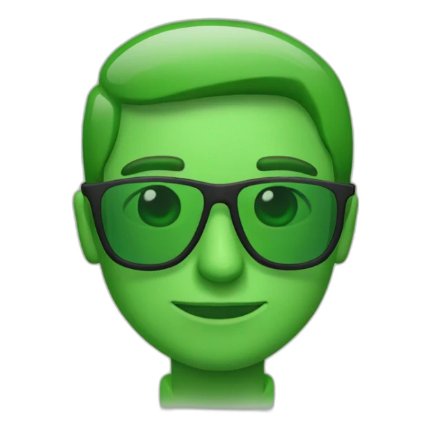 hombre rubio con lentes de sol verdes sticker