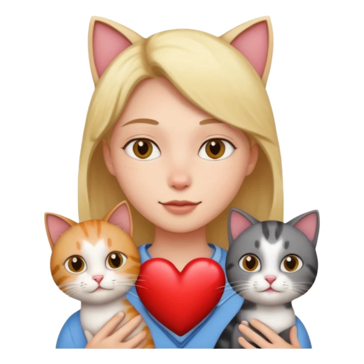 coeur et chats sticker