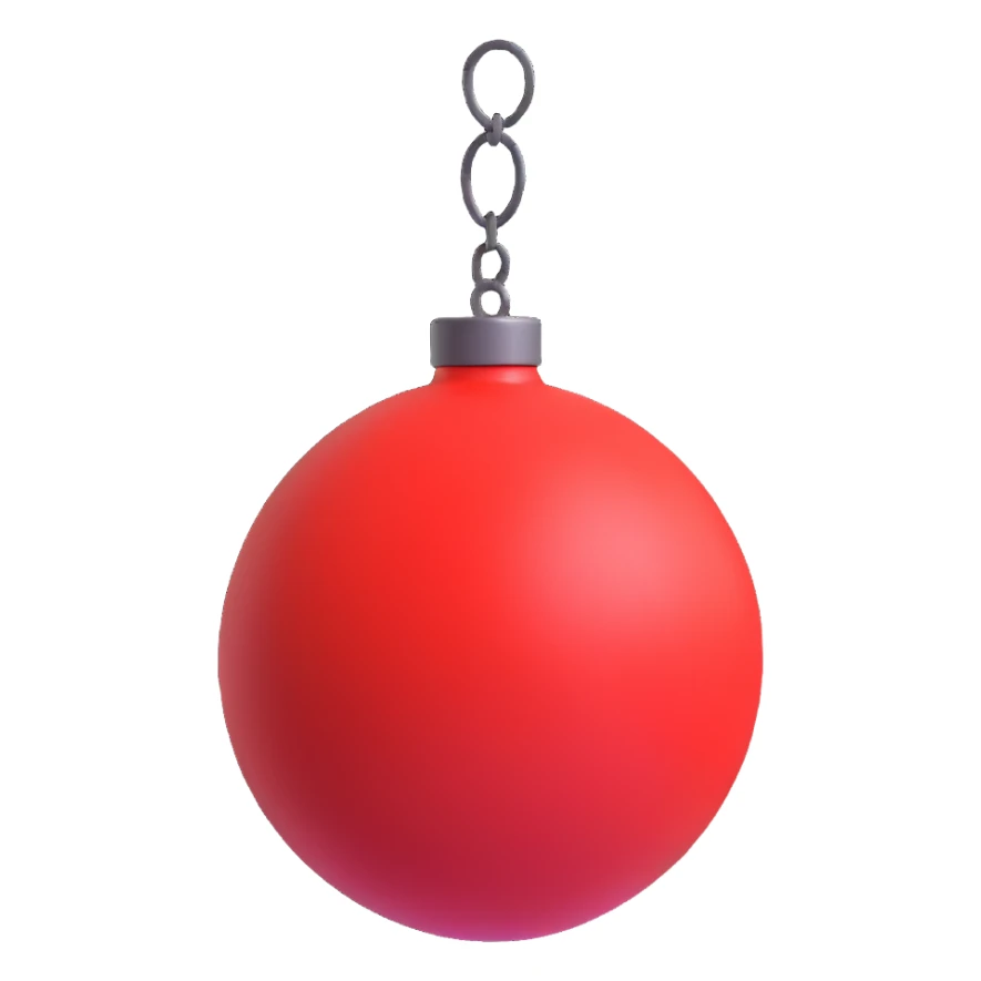 bright red bomb sticker