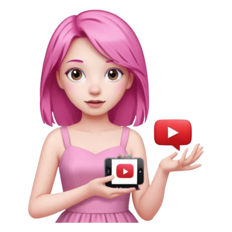 pink girly youtube sticker