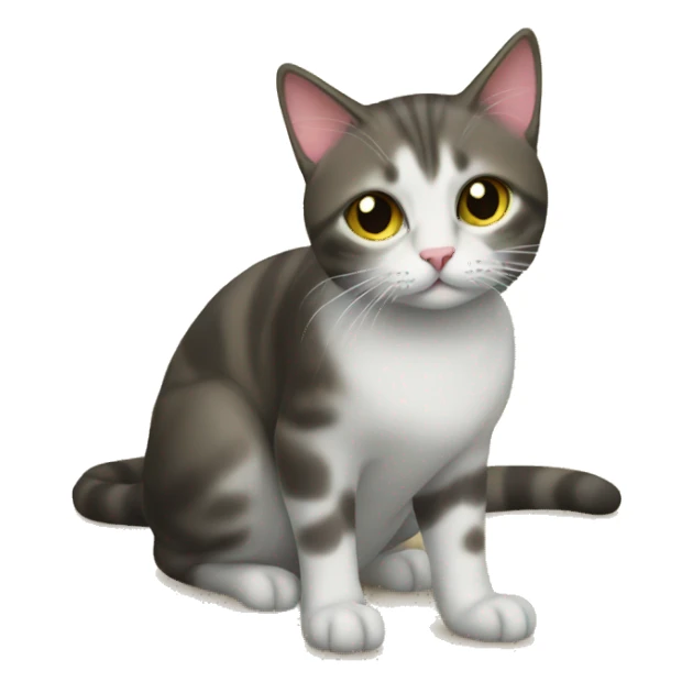 Cat under Christmas tree  sticker