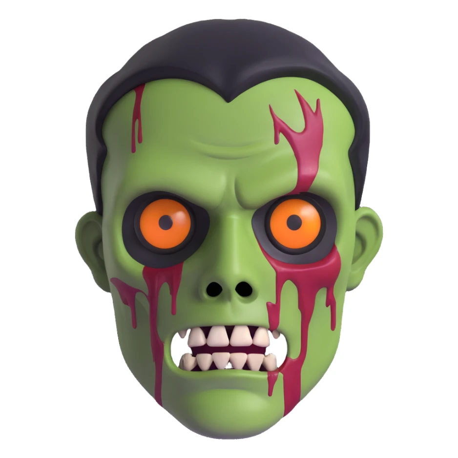 zombie man face sticker