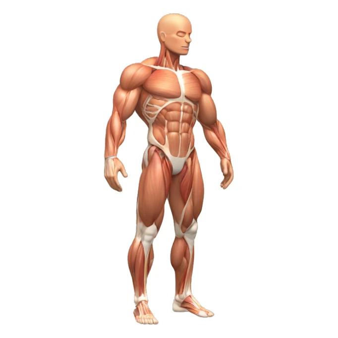 anatomy quadriceps muscles 3d model  sticker