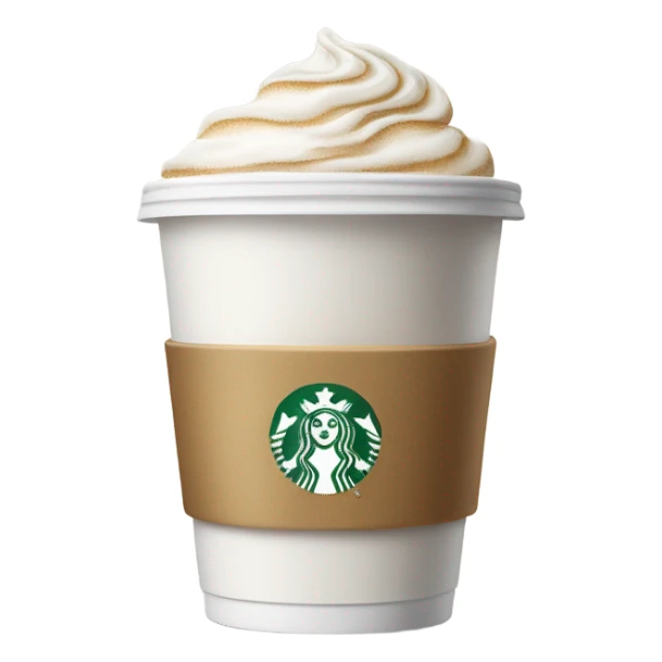 white starbcks with cream sticker