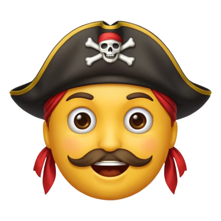 Make an emoji for pirates sticker
