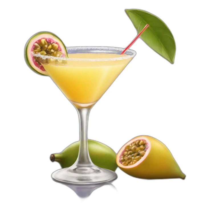 Grogu Dunning drinking a passion fruit martini sticker