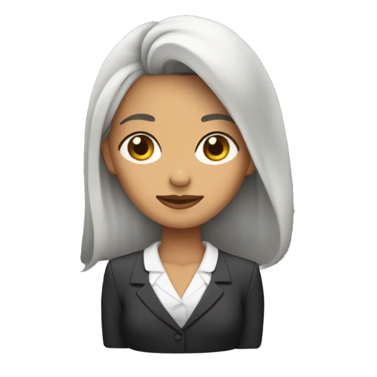 mujer abogada en traje con cabello rojizo sticker