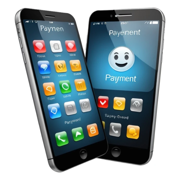 Mobile payment – smartphone with payment app sticker