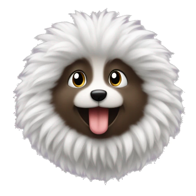 fluffy heart ￼ sticker