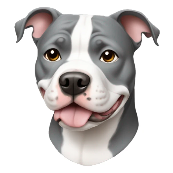 A gray and white pitbull sticker