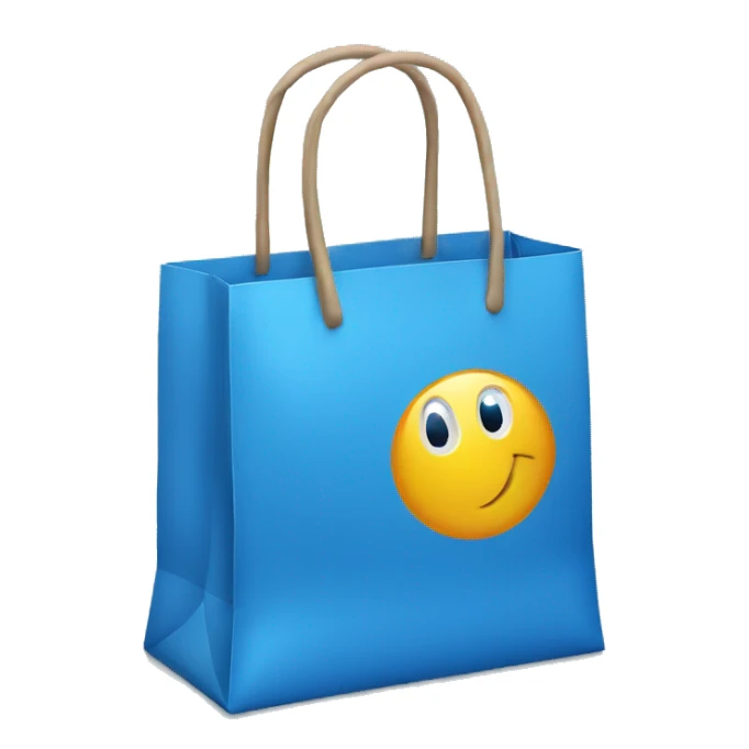 a blue shopping bag
 sticker