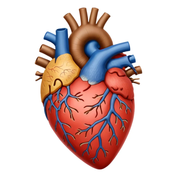 Brown anatomy heart sticker