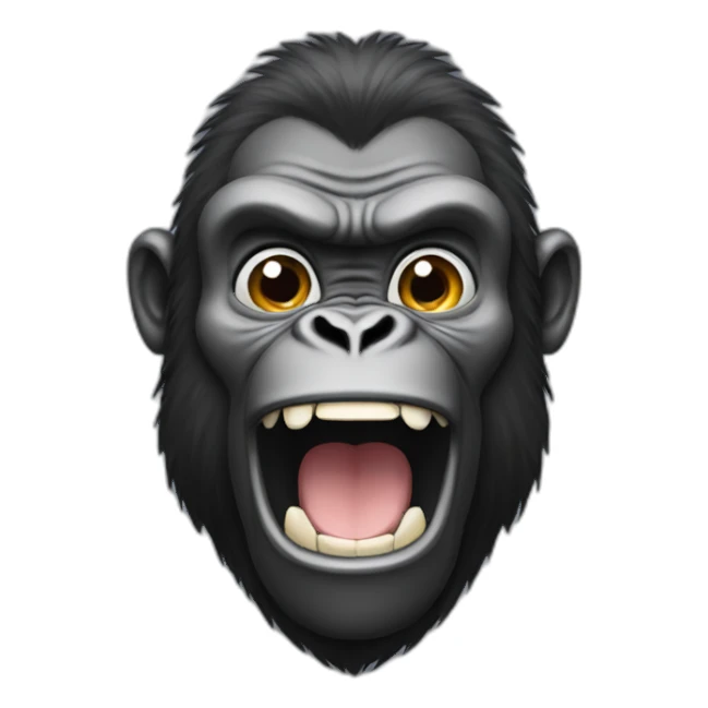 cartoon gorilla win sticker