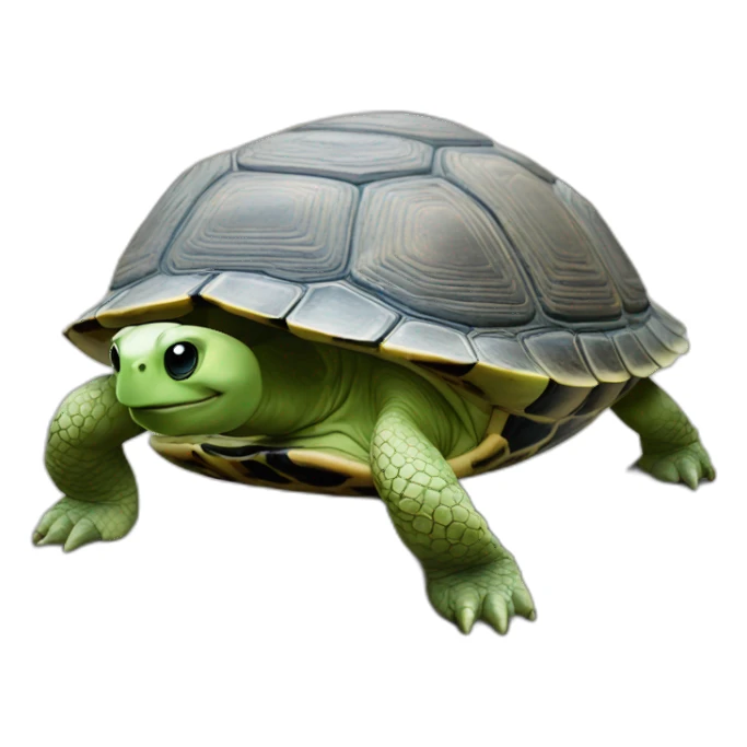 Une louvre sur une tortue sticker