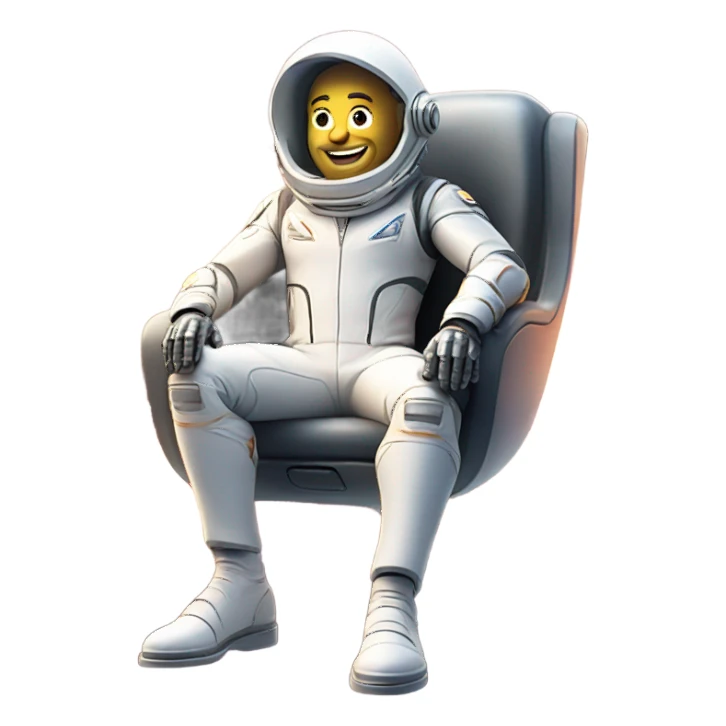 white man flying on a rocket sticker