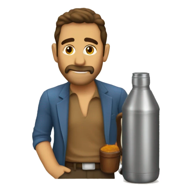 mate y termo al estilo uruguayo sticker